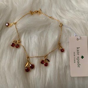 KATE SPADE Bing Cherry Charm Bracelet in Gold